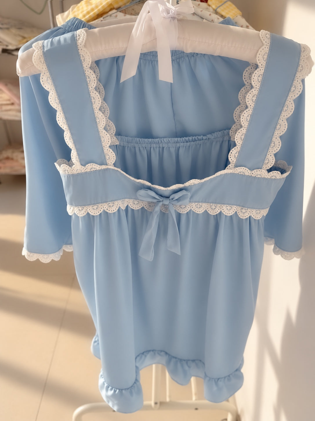 Blue Satin Set