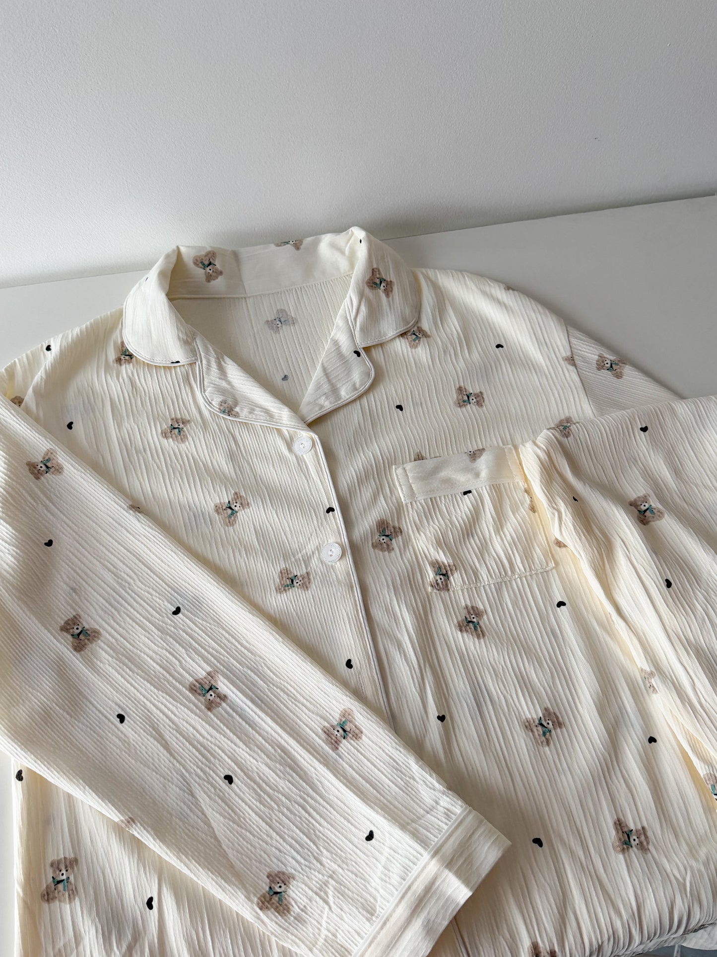 Teddy Print PJ set