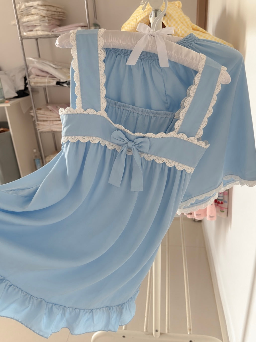Blue Satin Set