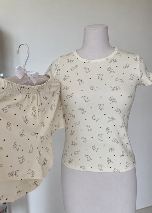Bunny Set (Pure Cotton Rib)