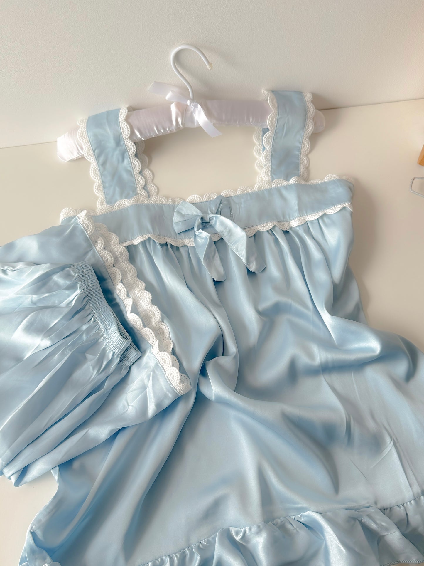 Blue Satin Set