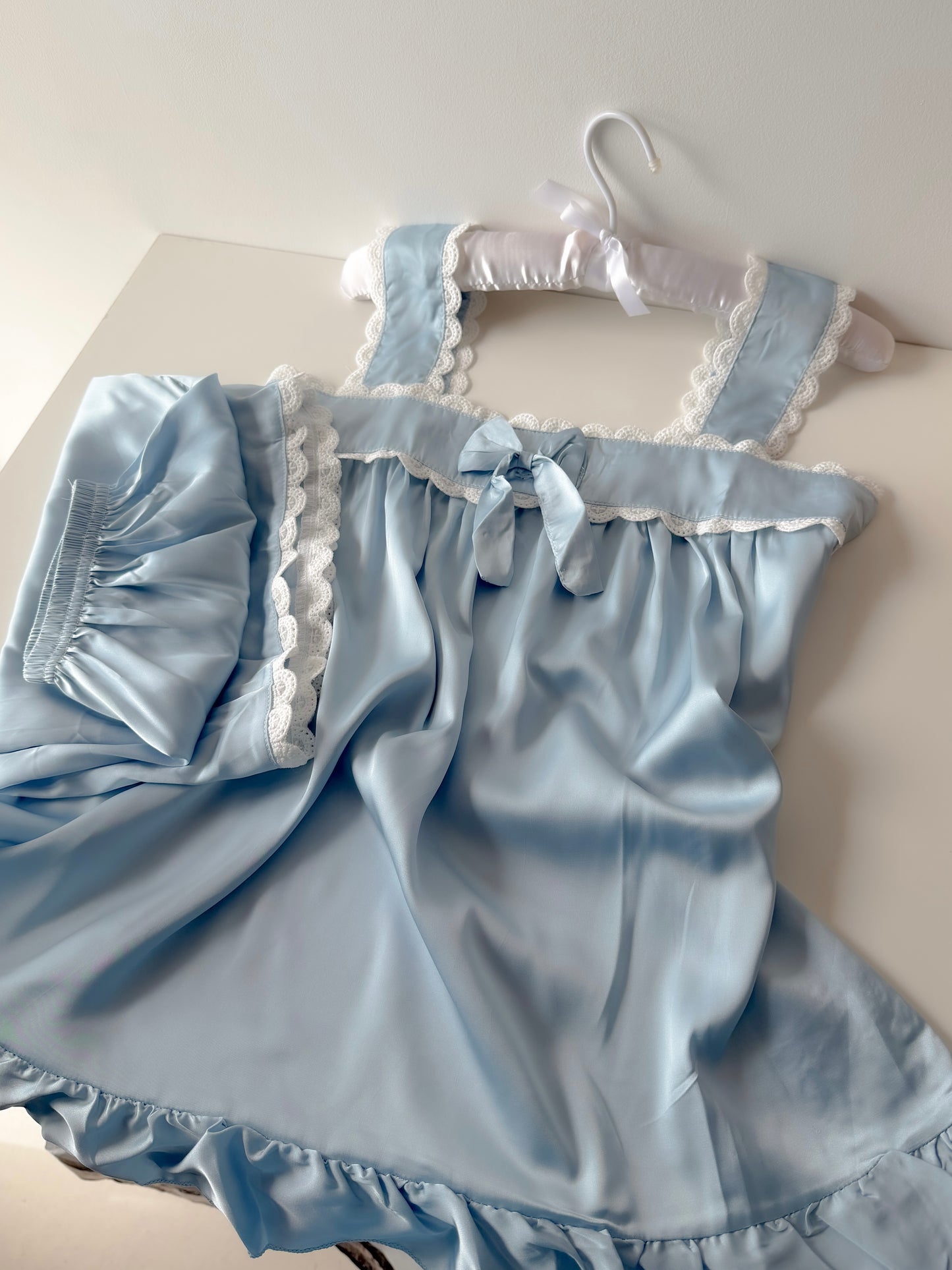 Blue Satin Set